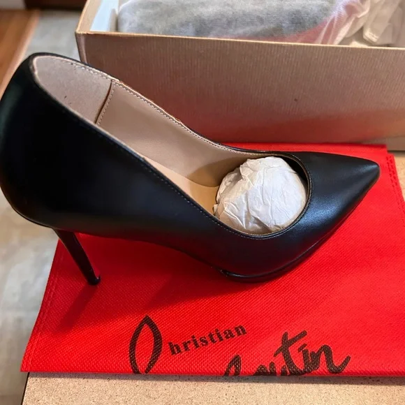 Christian Louboutin Classic Black Heels with Red Soles - Picture 3 of 5